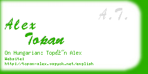 alex topan business card